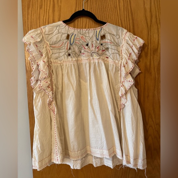 Embroidered Beige Top - Picture 3 of 3